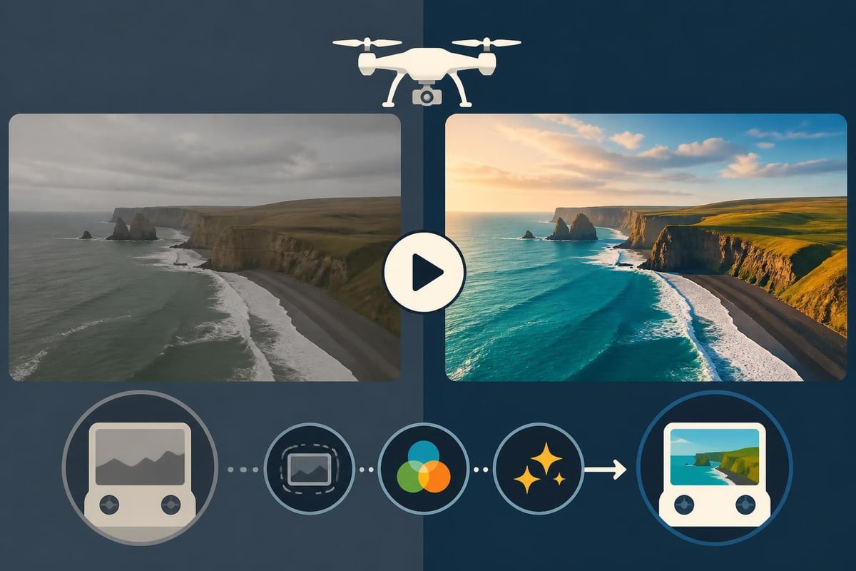 Drone footage transformation