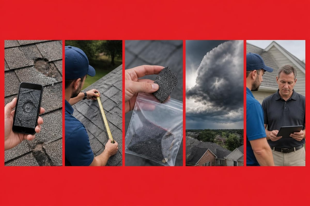 Documenting roof damage for insurance