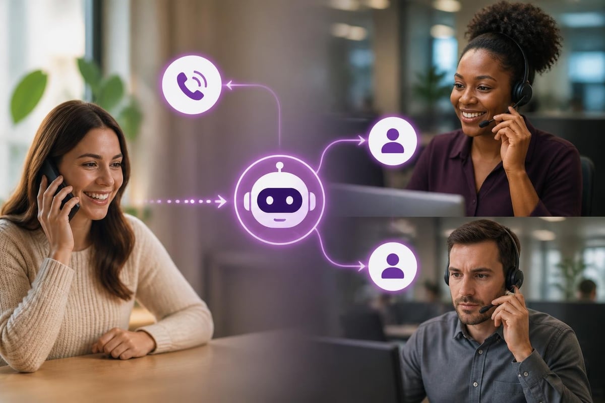 Voice AI customer service workflow