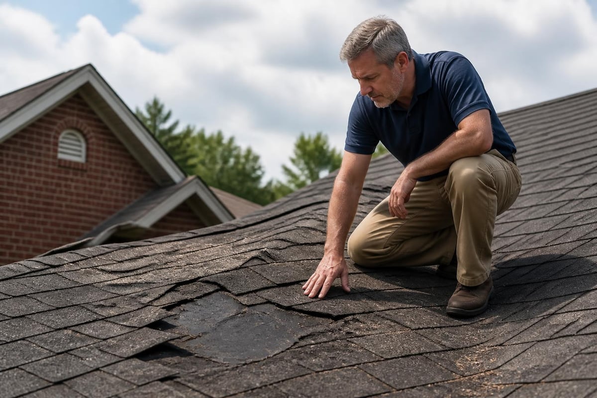 Roof damage assessment zones
