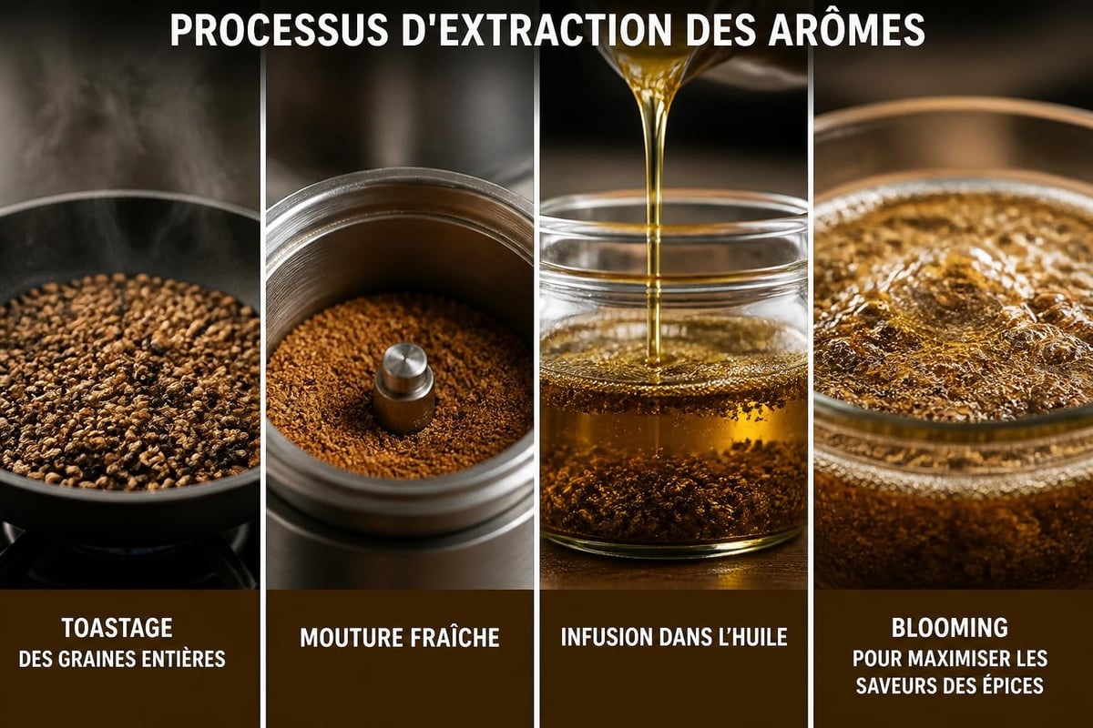 Techniques de préparation des épices