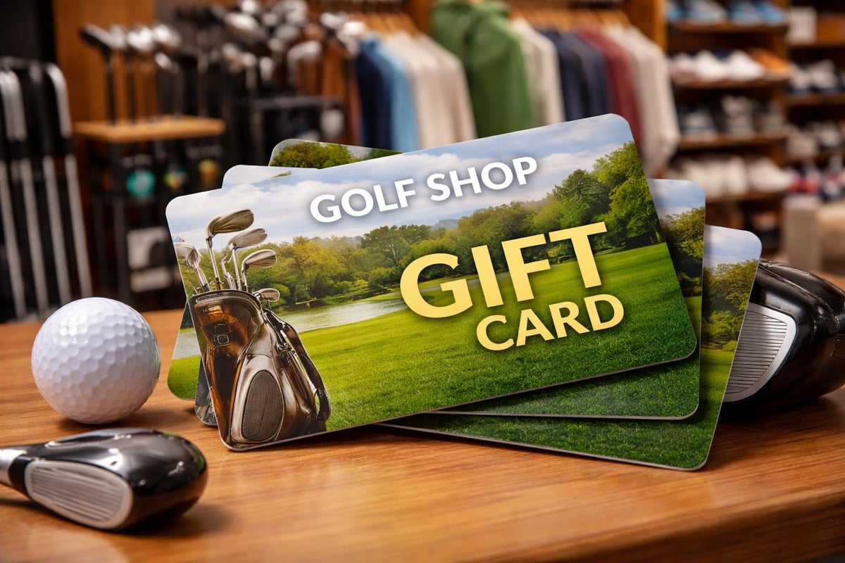 Golf gift card redemption categories