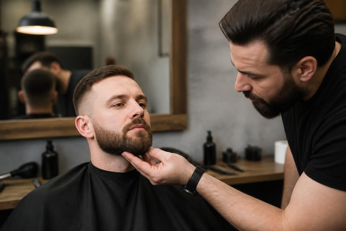 Professional beard shaping techniques