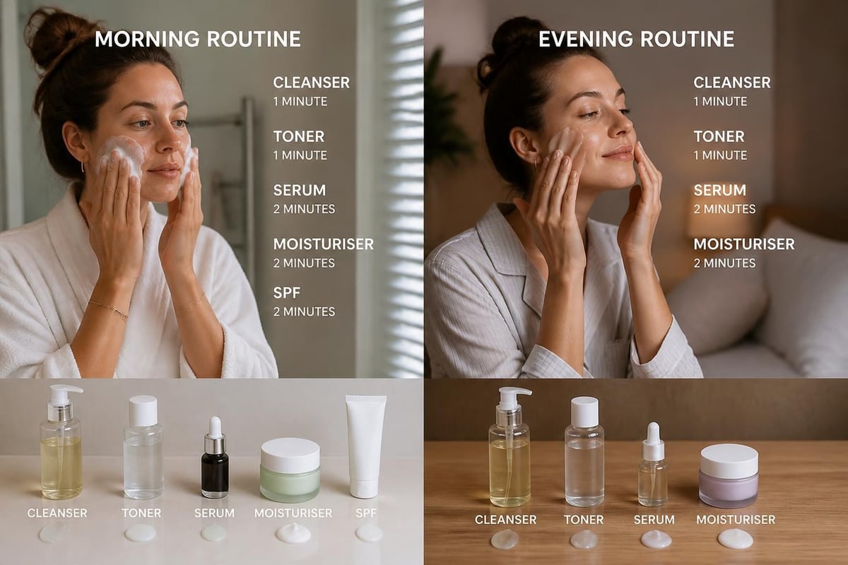 Daily skincare routine steps