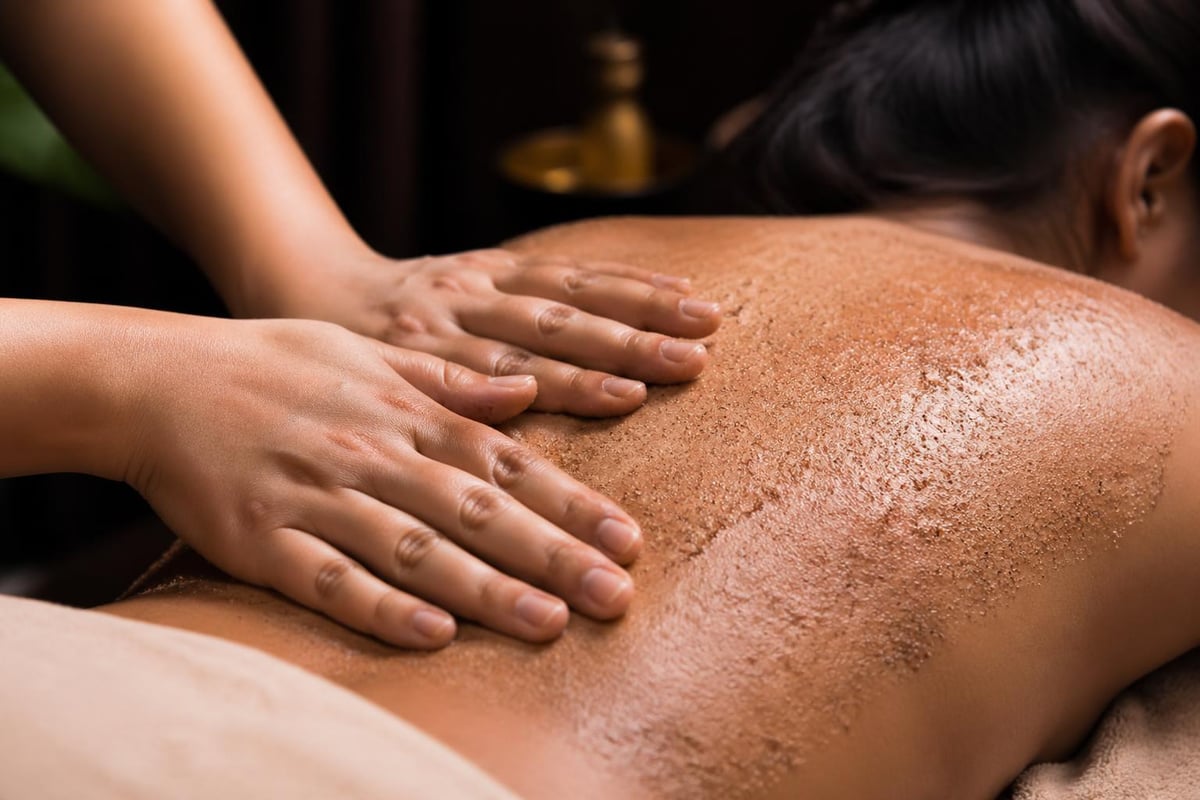 Body scrub exfoliation process