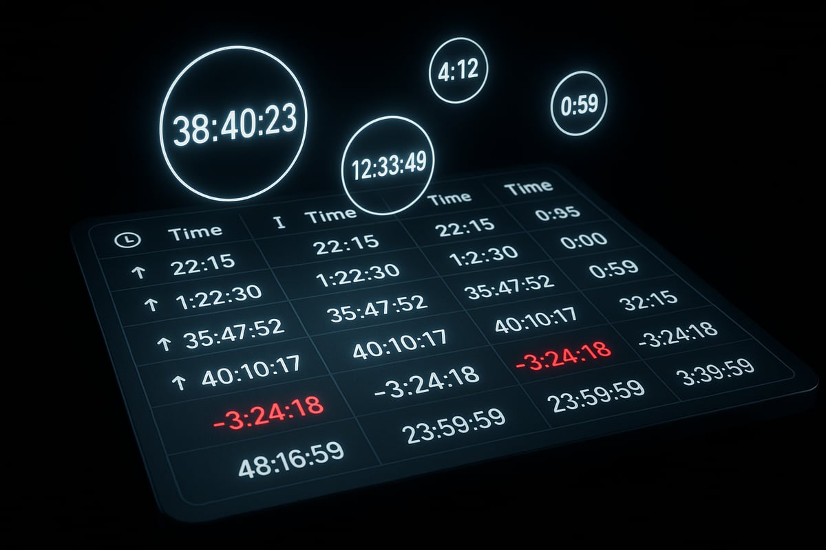 Formatting and Presenting Time Results