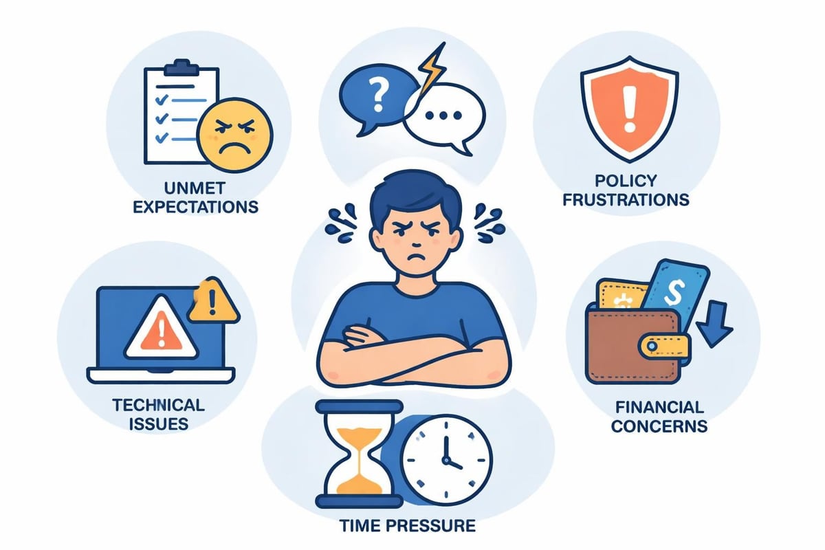 Customer frustration triggers