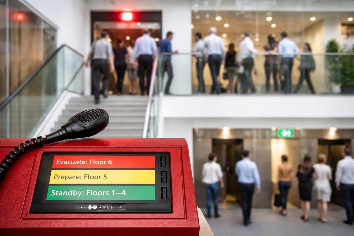 Building evacuation zones