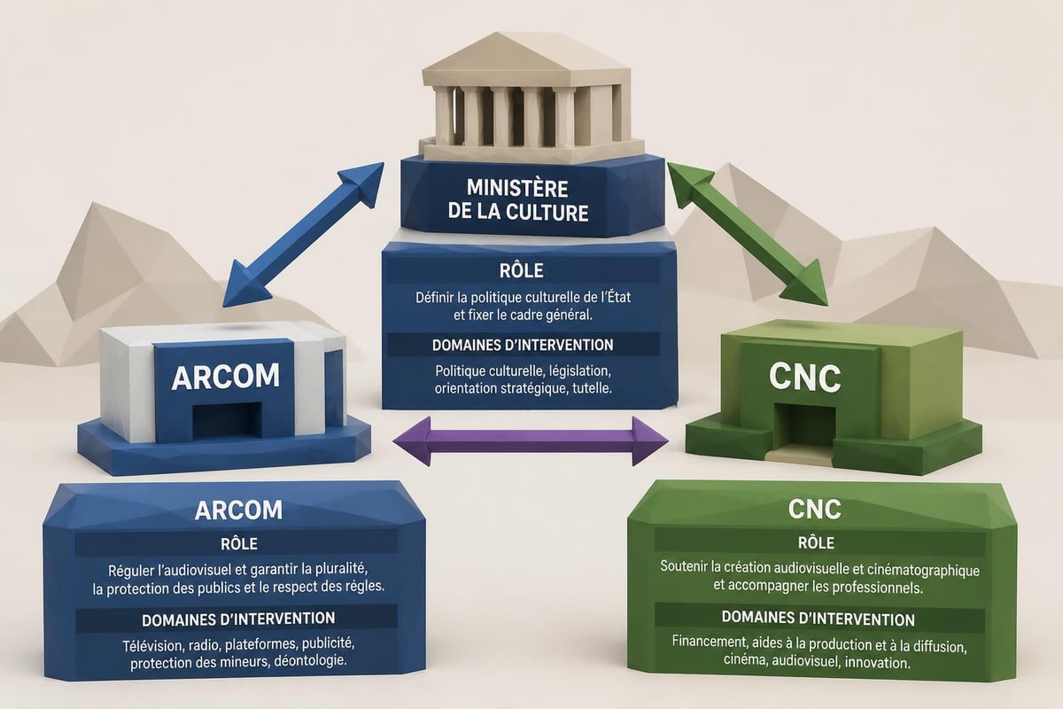Structure institutionnelle audiovisuelle française