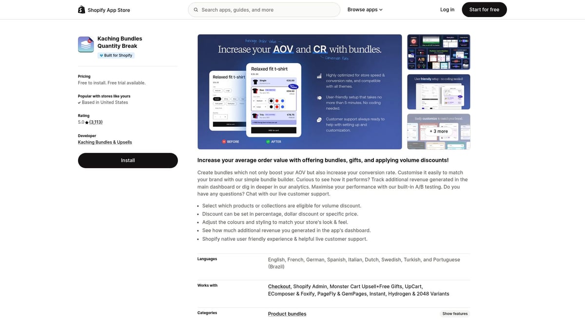 Top 7 Shopify Partner Apps To Boost Your Business in 2026 - Kaching Bundles Quantity Break