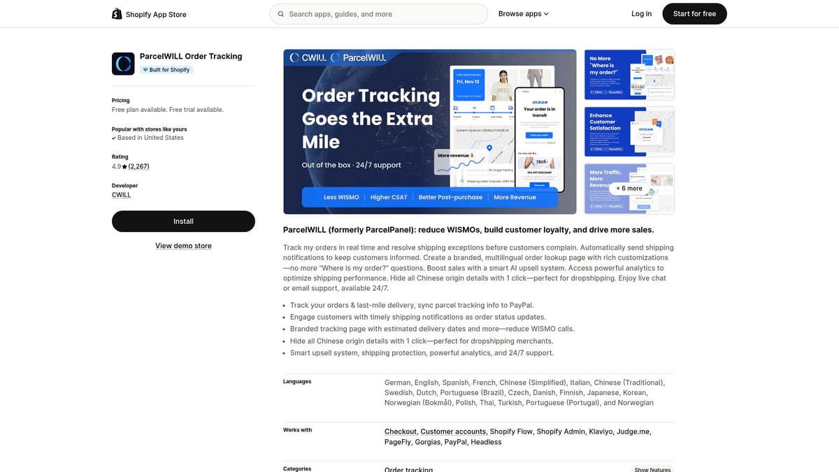 Top 7 Shopify Partner Apps To Boost Your Business in 2026 - ParcelWILL Order Tracking