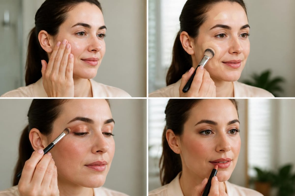 Natural makeup routine steps