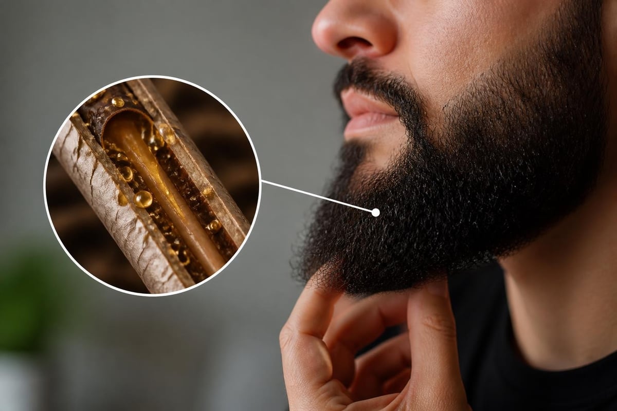 Ingredient absorption in facial hair