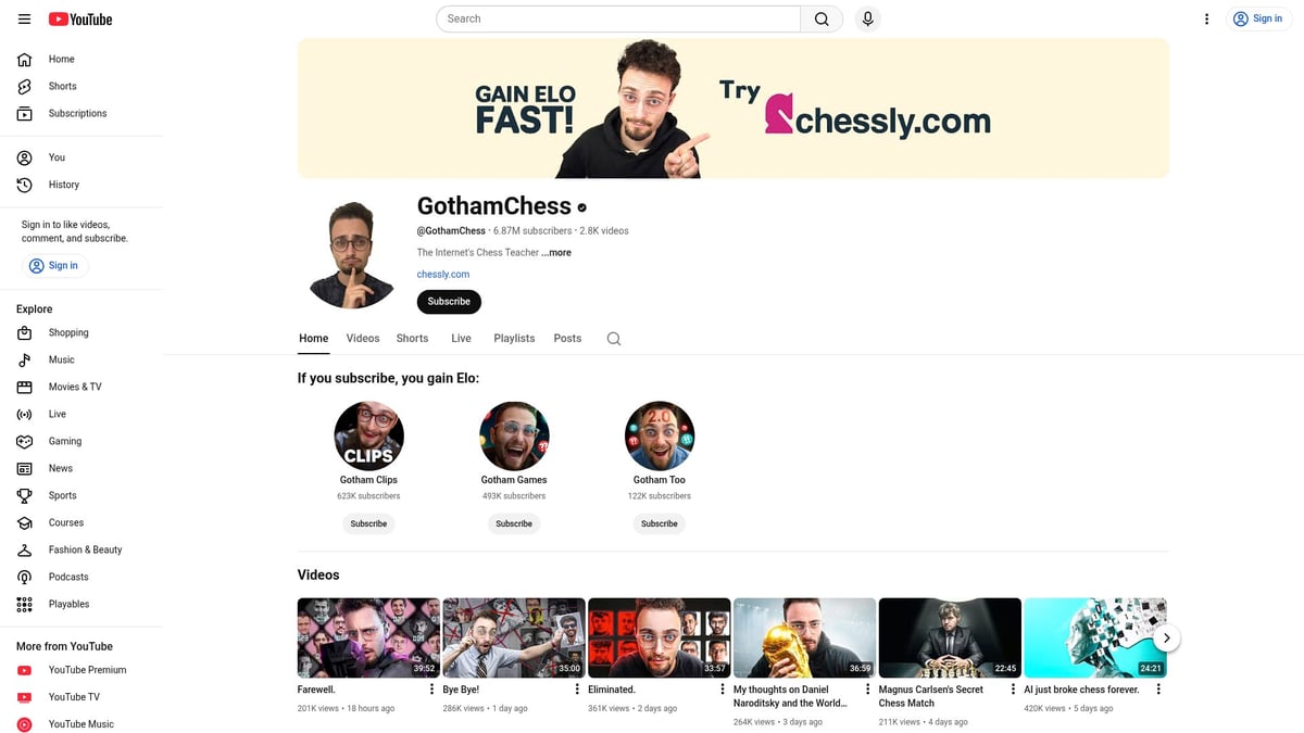 9 Essential Free Online Chess Courses to Boost Your Game in 2025 - 6. GothamChess YouTube Channel