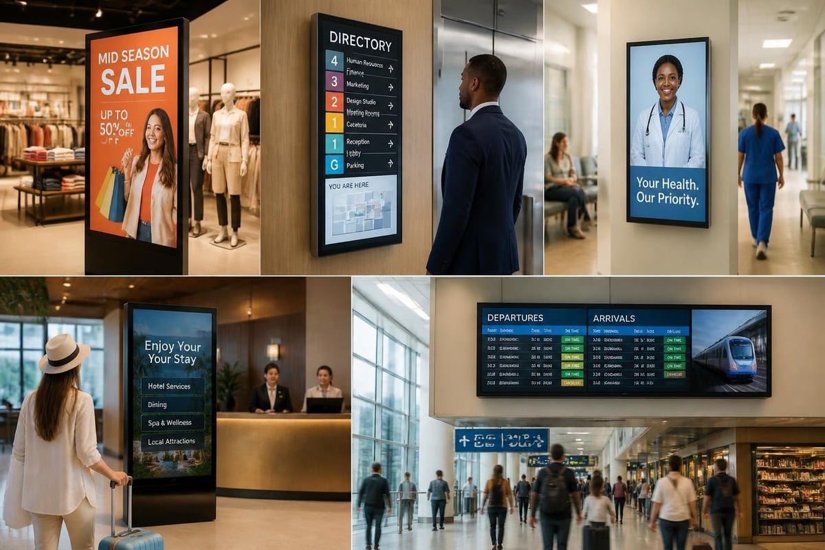 Android signage applications by industry