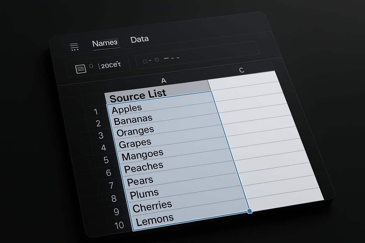 Preparing Your Data for Drop Lists