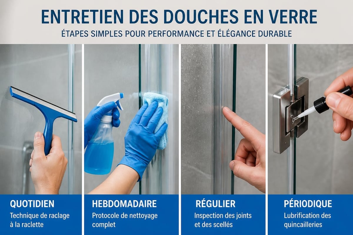 Entretien d'une paroi de douche