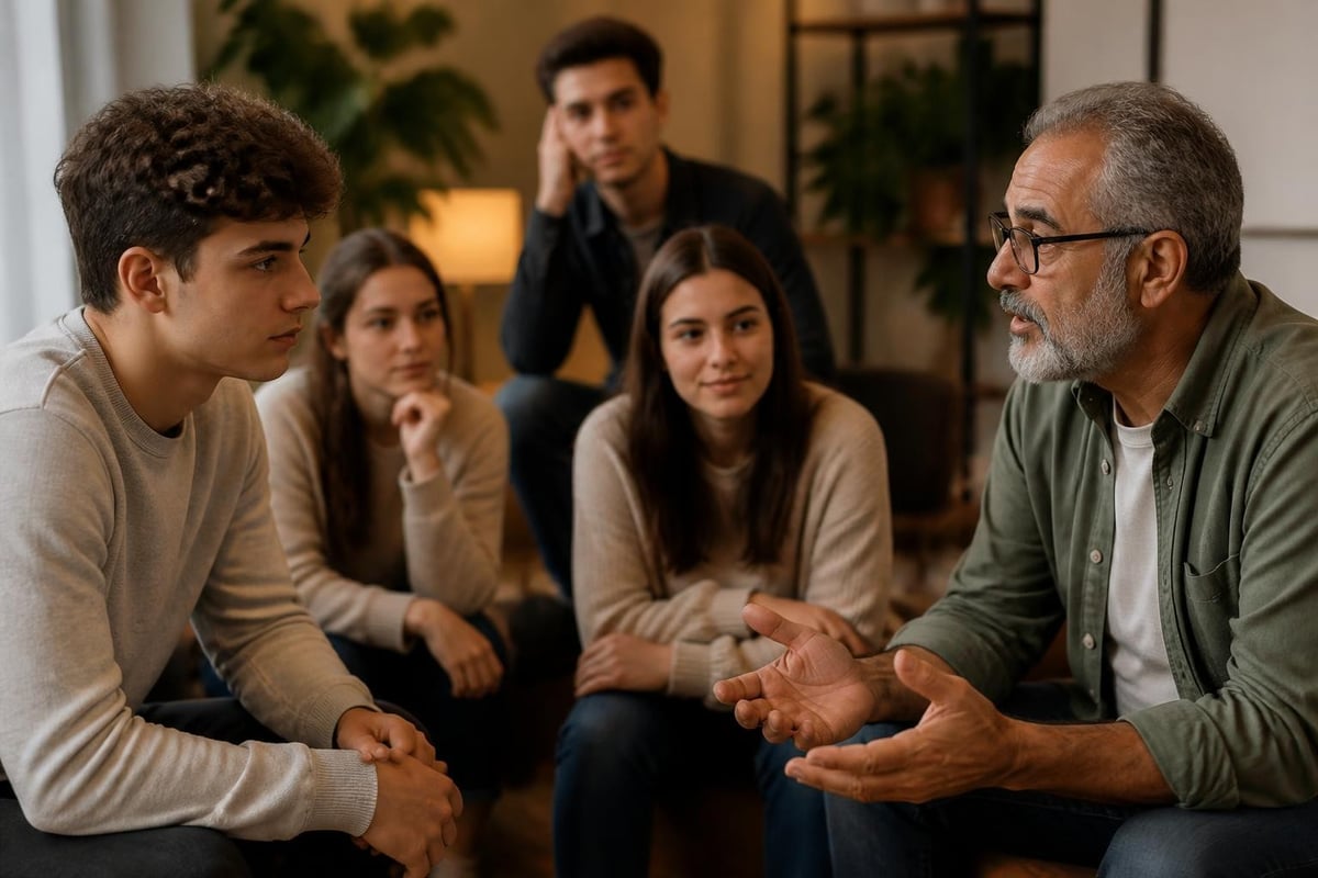 Jóvenes en conversación profunda sobre fe
