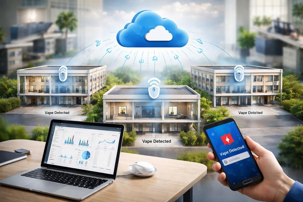 Remote vape monitoring system architecture