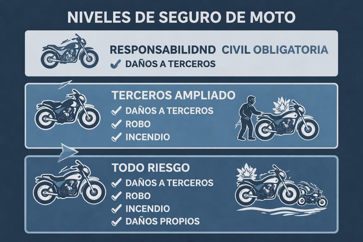 Buscador de Seguros de Moto: Guía Completa 2026 2 Estructura de coberturas de seguros