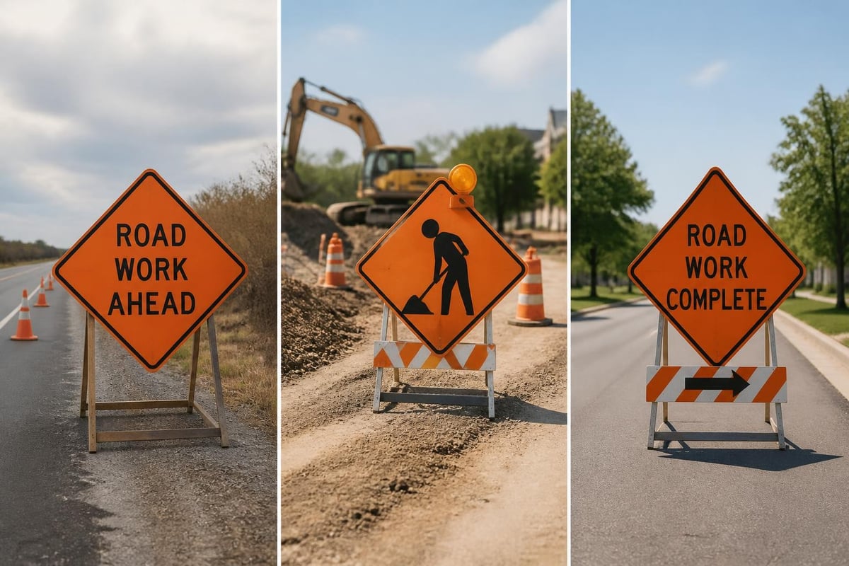 Multi-phase construction signage