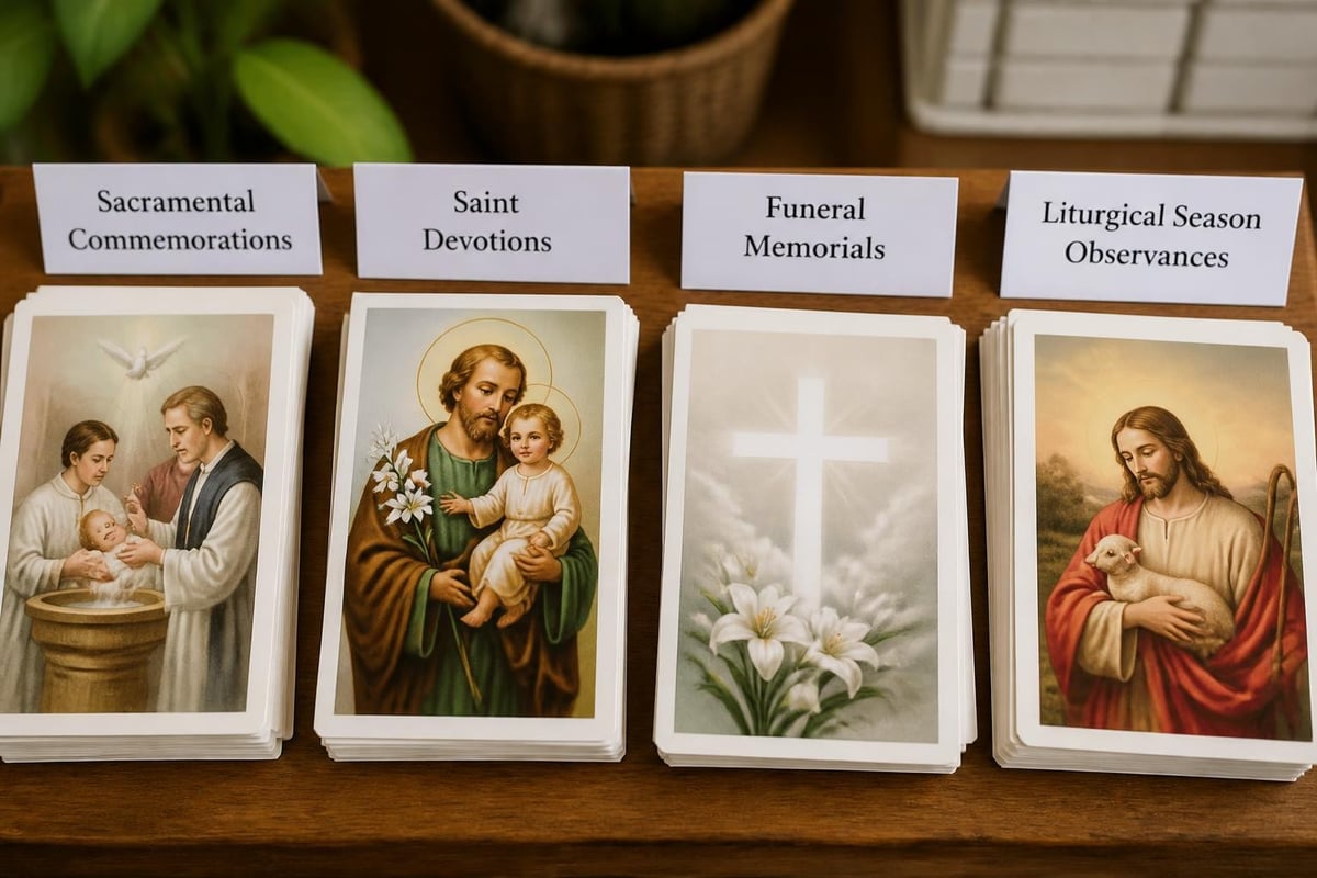 Categories of holy cards