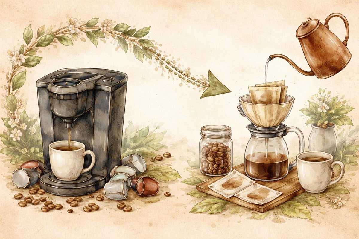 Coffee packet evolution