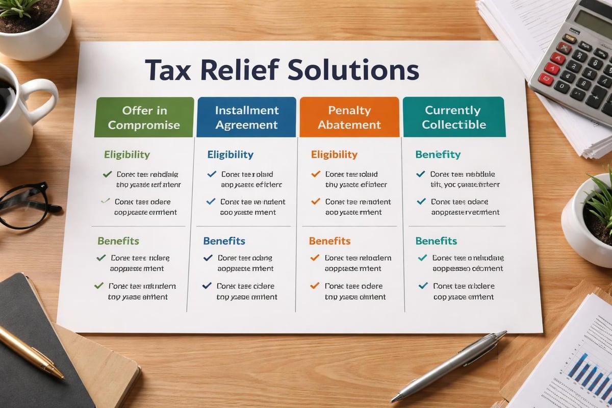 Tax debt relief options comparison