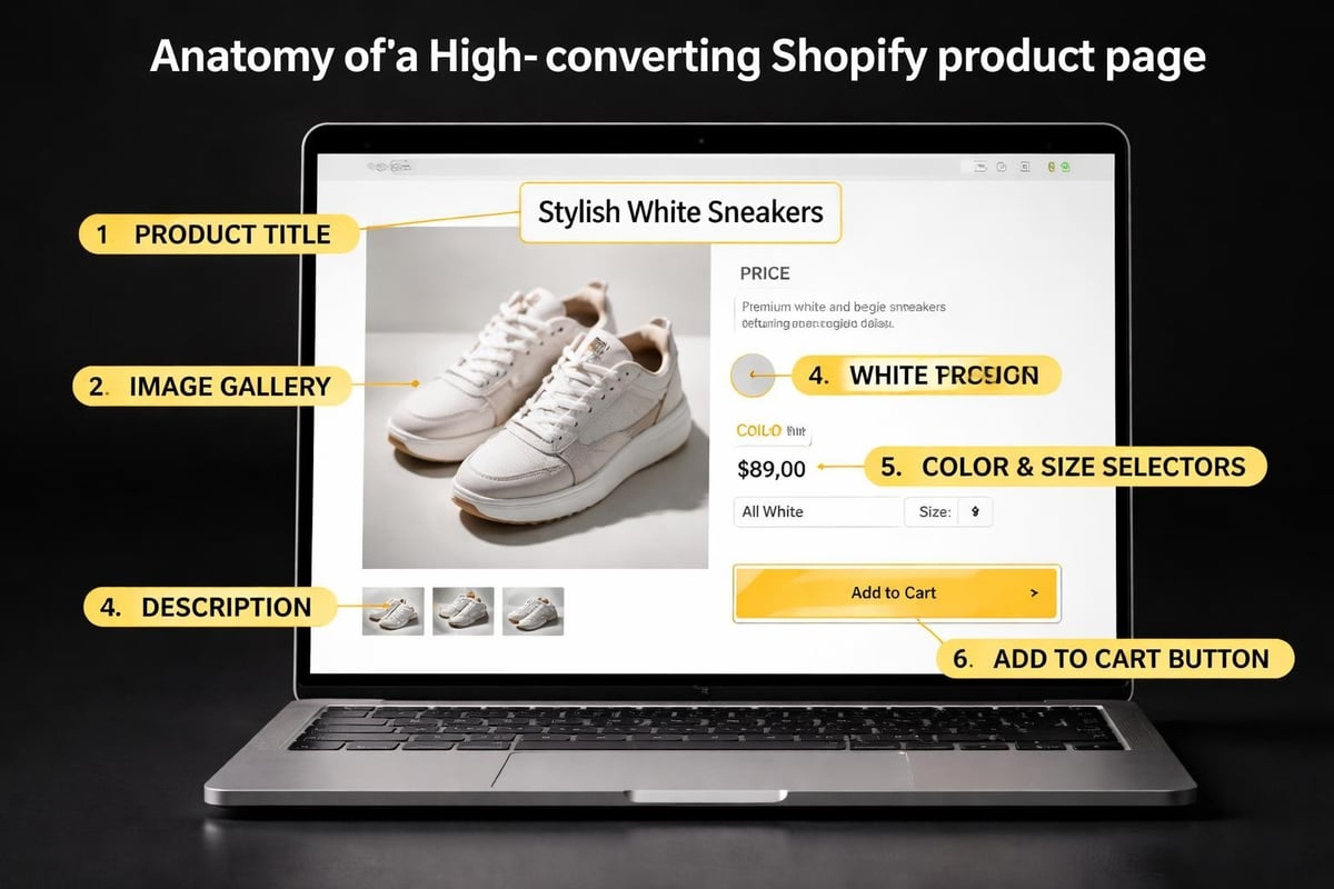 Shopify product page structure