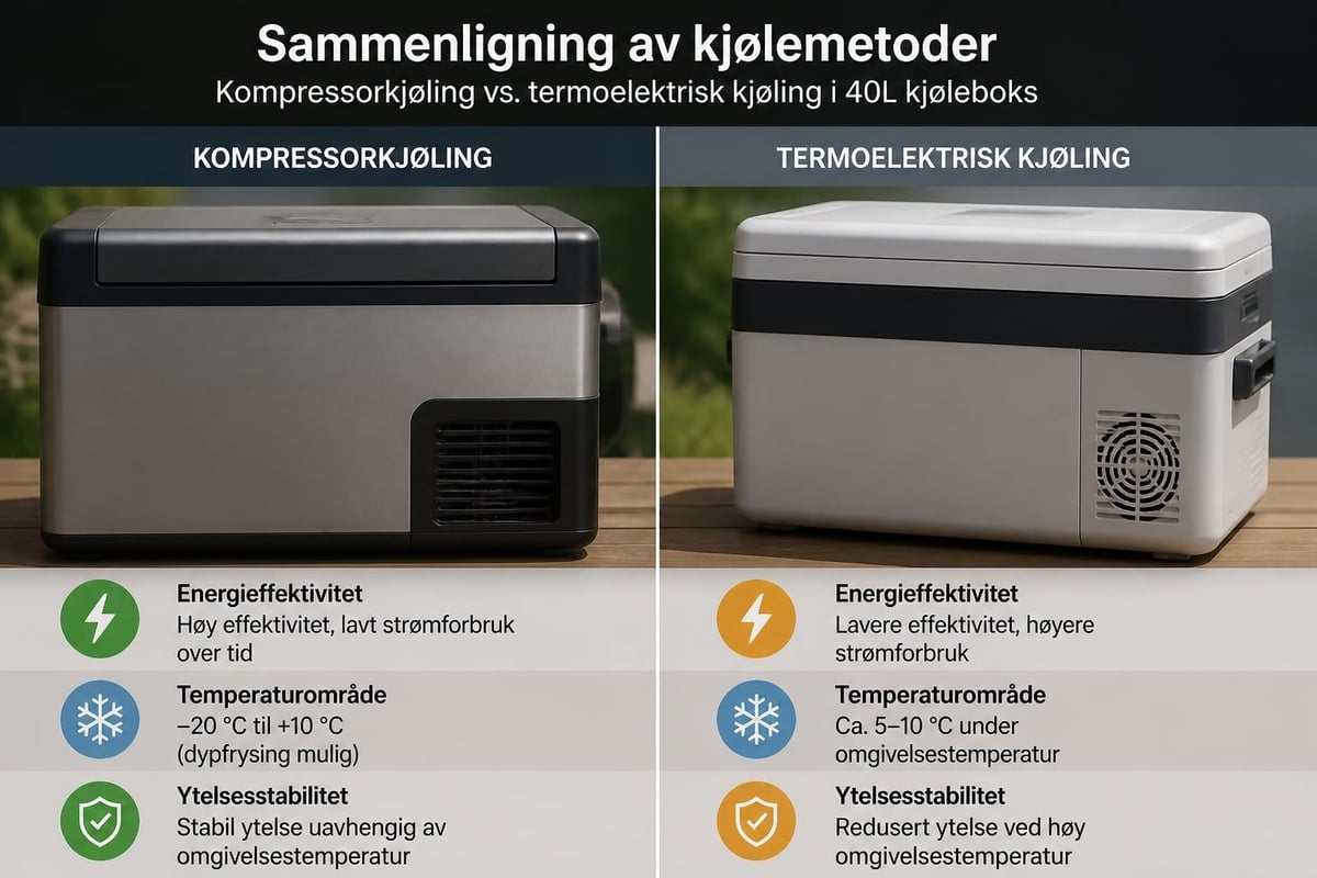 Kjøleteknologi sammenligning