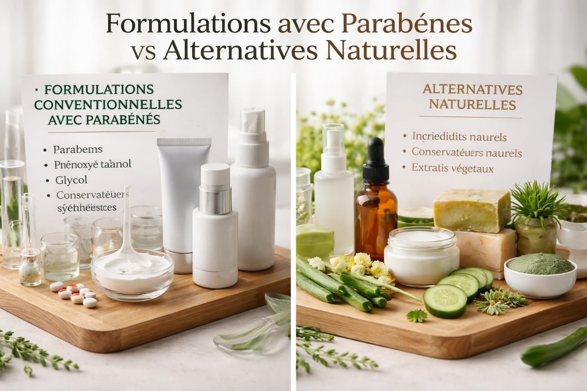 Comparaison formulations cosmétiques