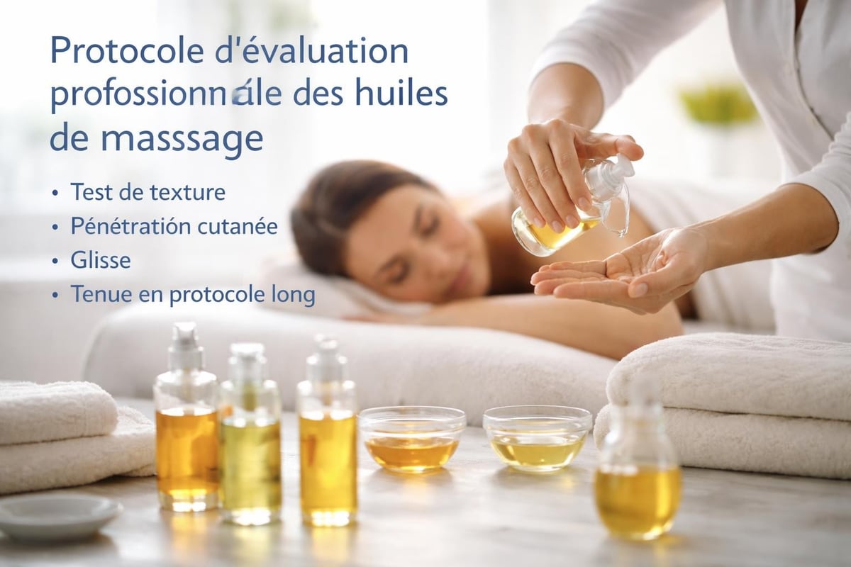 Évaluation qualité huiles massage