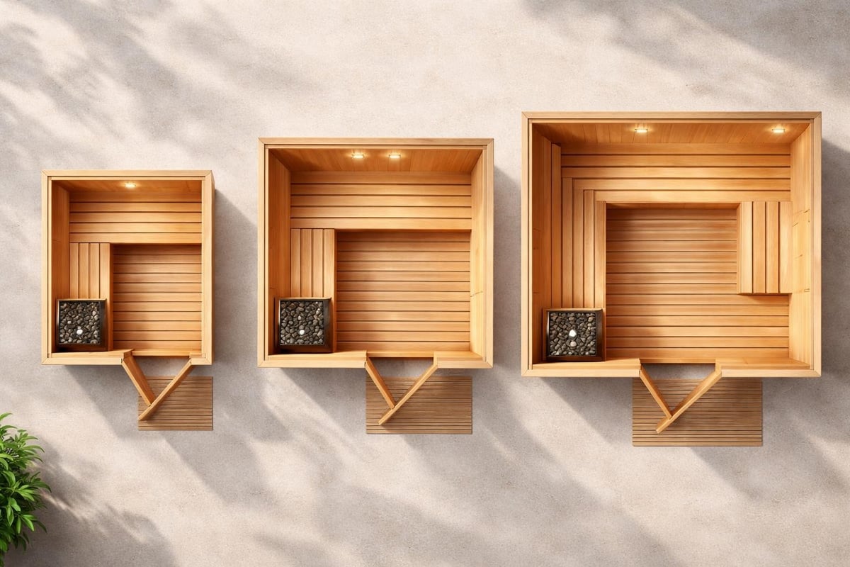 Sauna cabin floor plan options