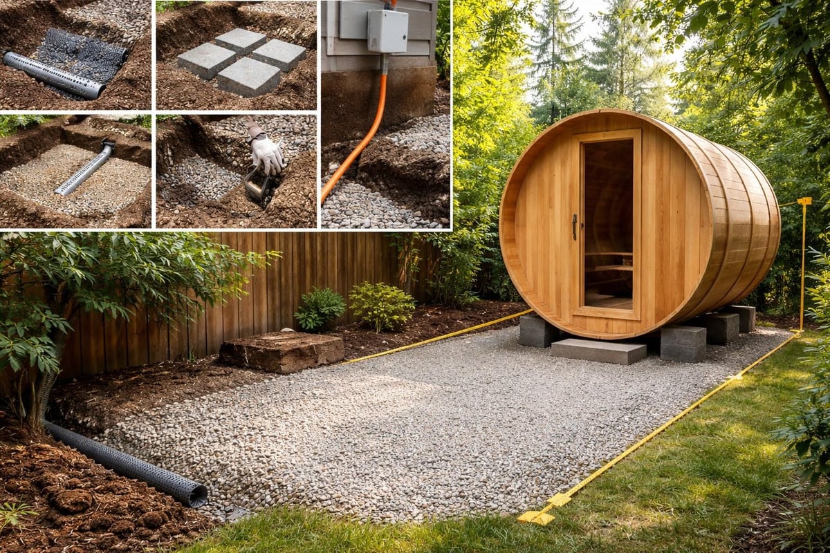 Sauna cabin site preparation checklist