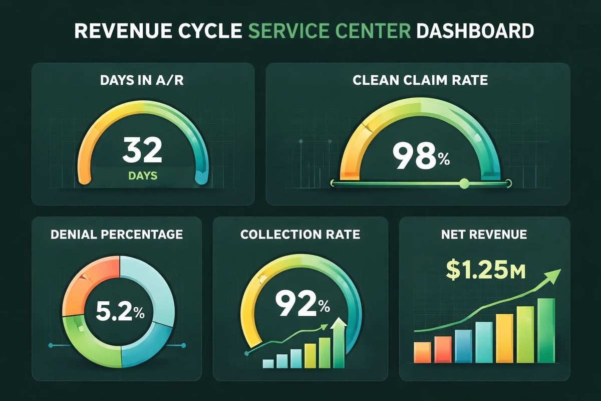 Service center performance dashboard