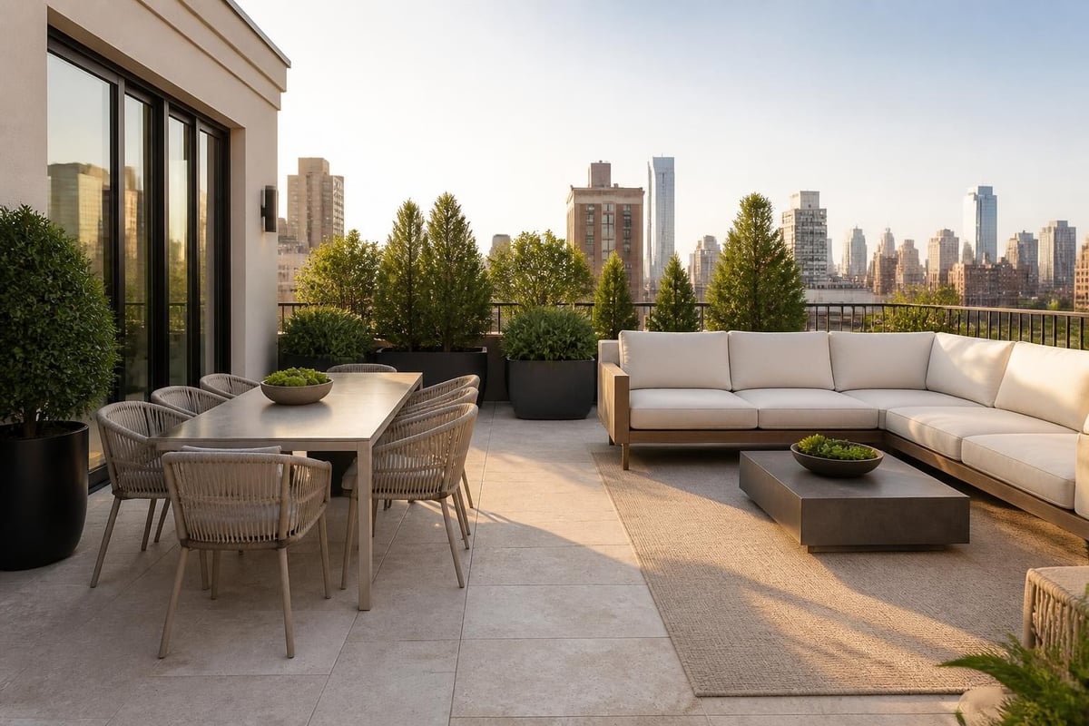 Outdoor furniture zoning