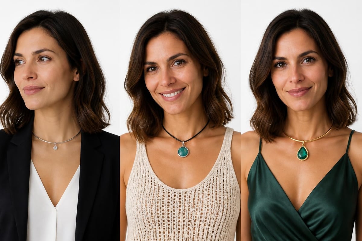 Pendant choker styling for different occasions