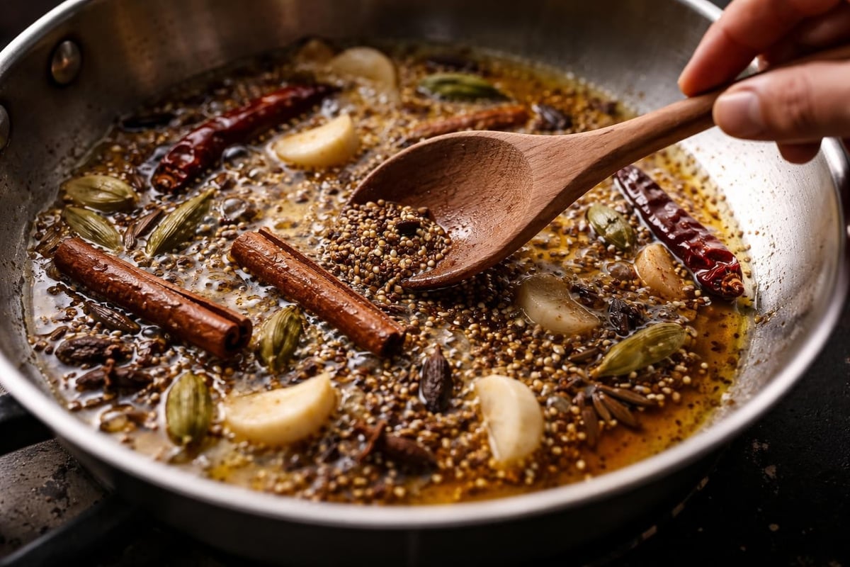 Spice blooming technique