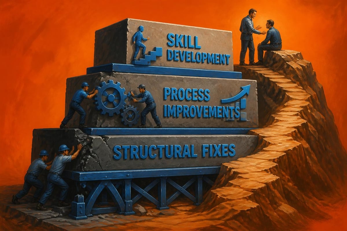 Organizational problems requiring systems fixes before coaching