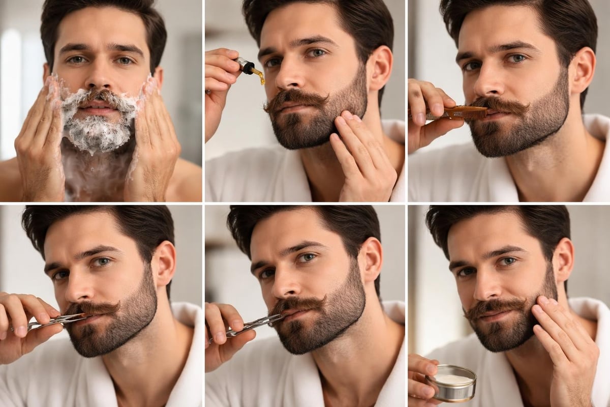 Mustache maintenance routine