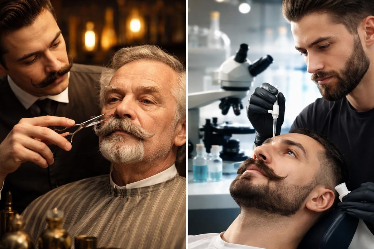 Mustache barber evolution