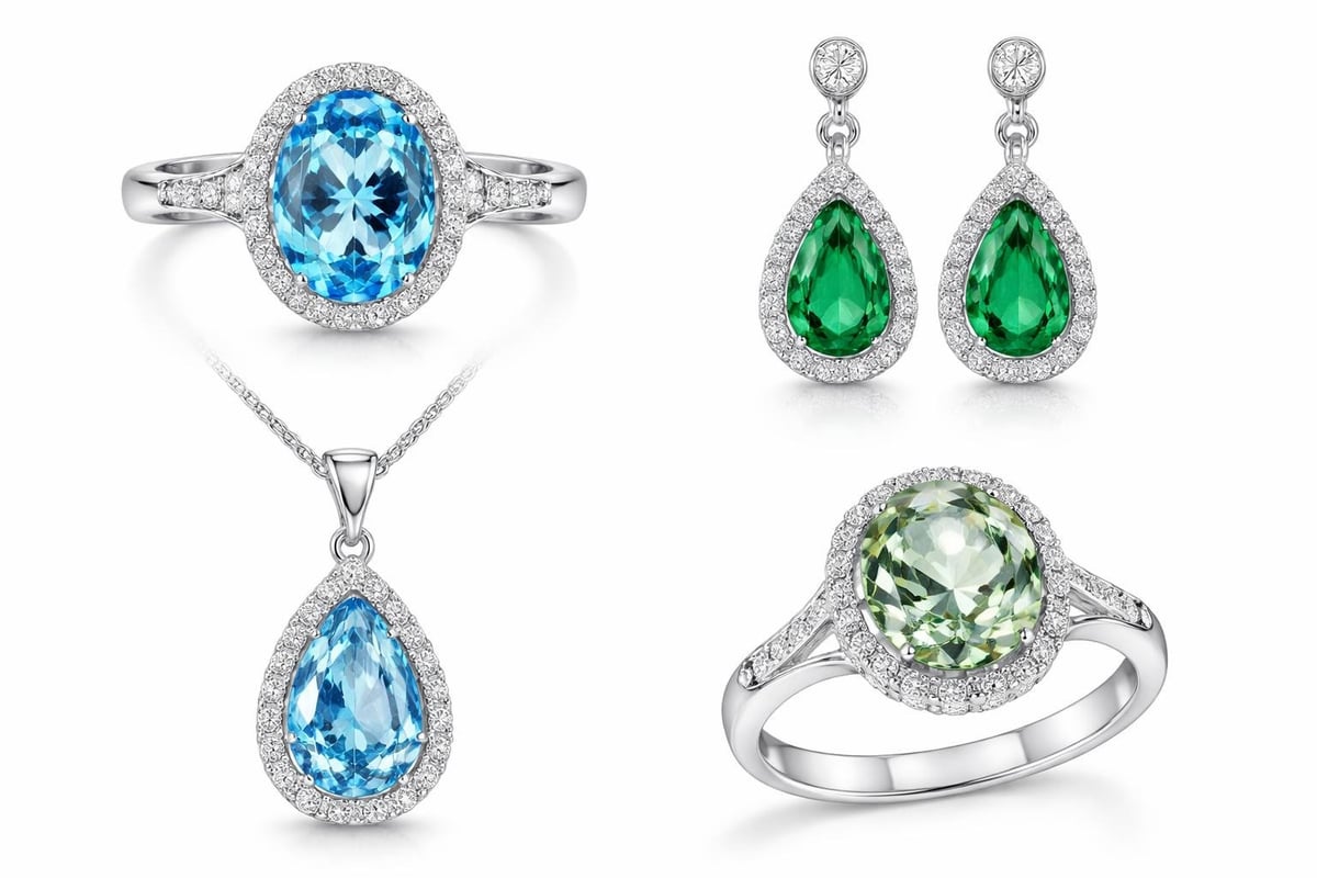 Silver settings for rare gemstones