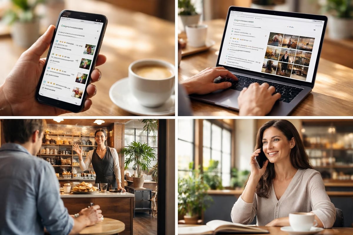 Local search behavior funnel
