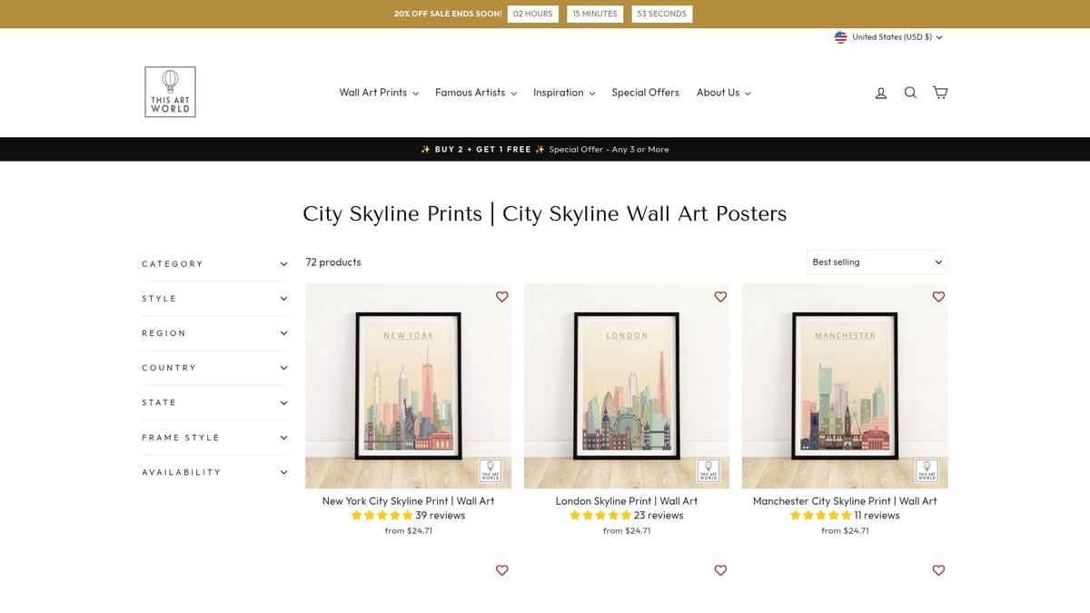 8 Unique City Prints to Elevate Your Home Decor in 2025 - This Art World City Skyline Prints
