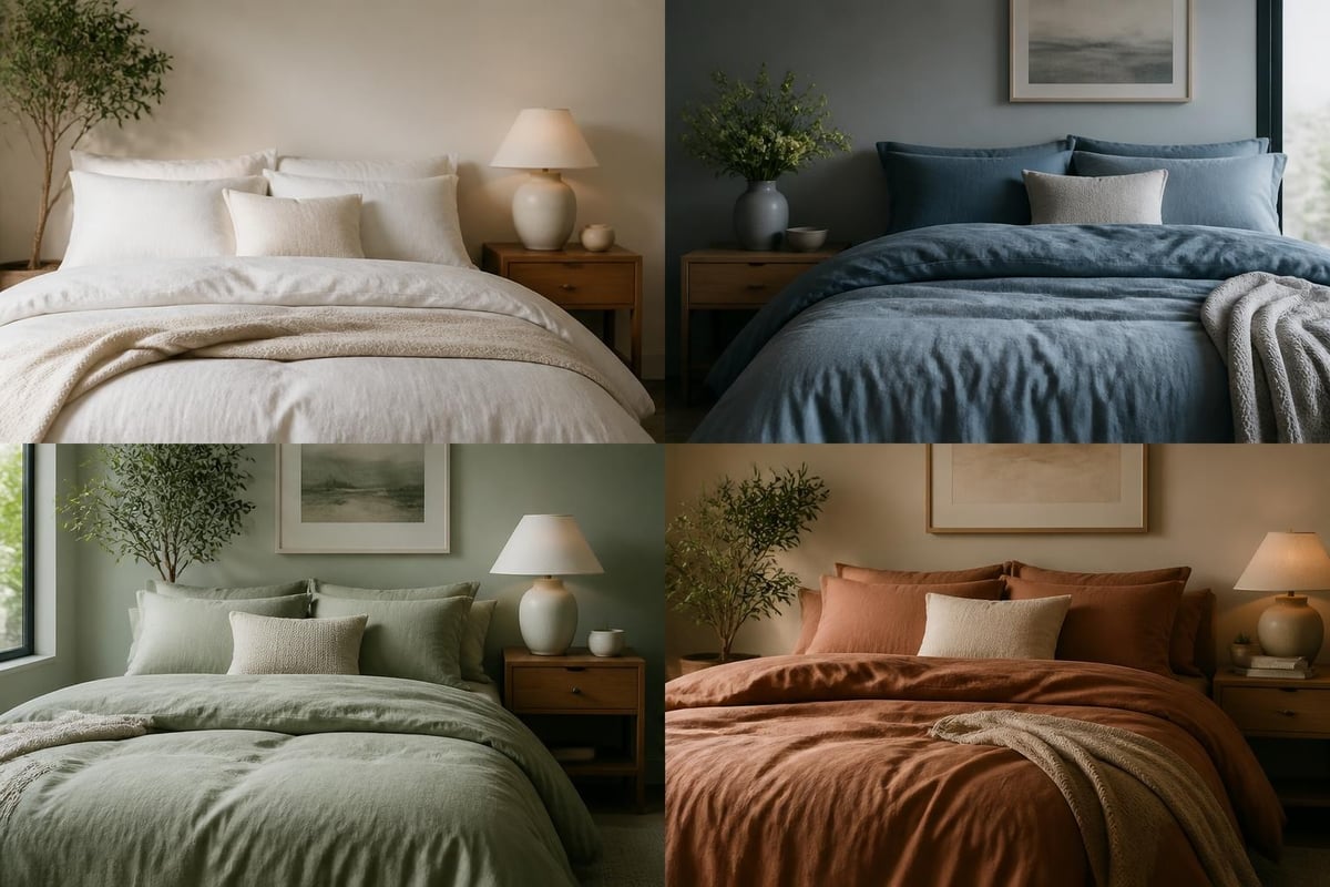 Calming bedroom colour palette