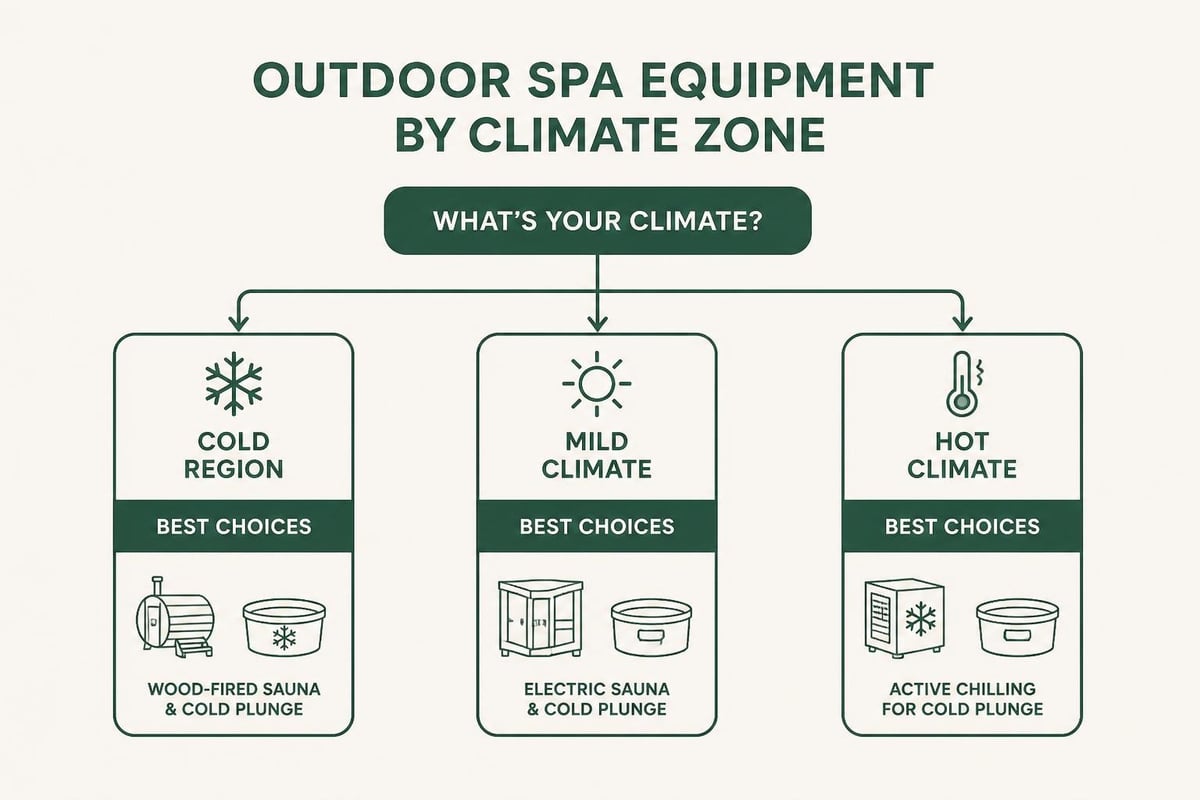 Outdoor spa equipment selection