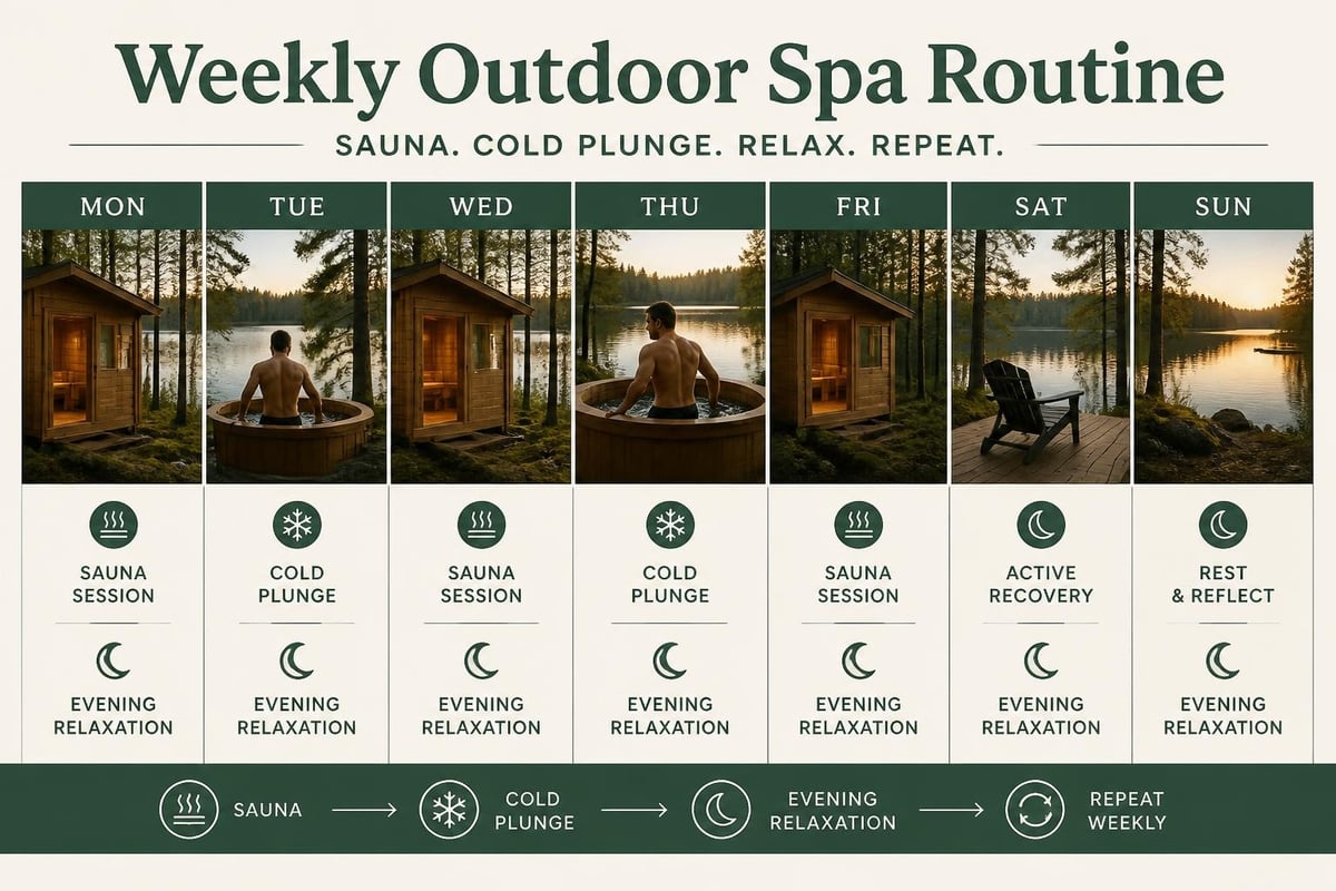 Building an outdoor spa routine