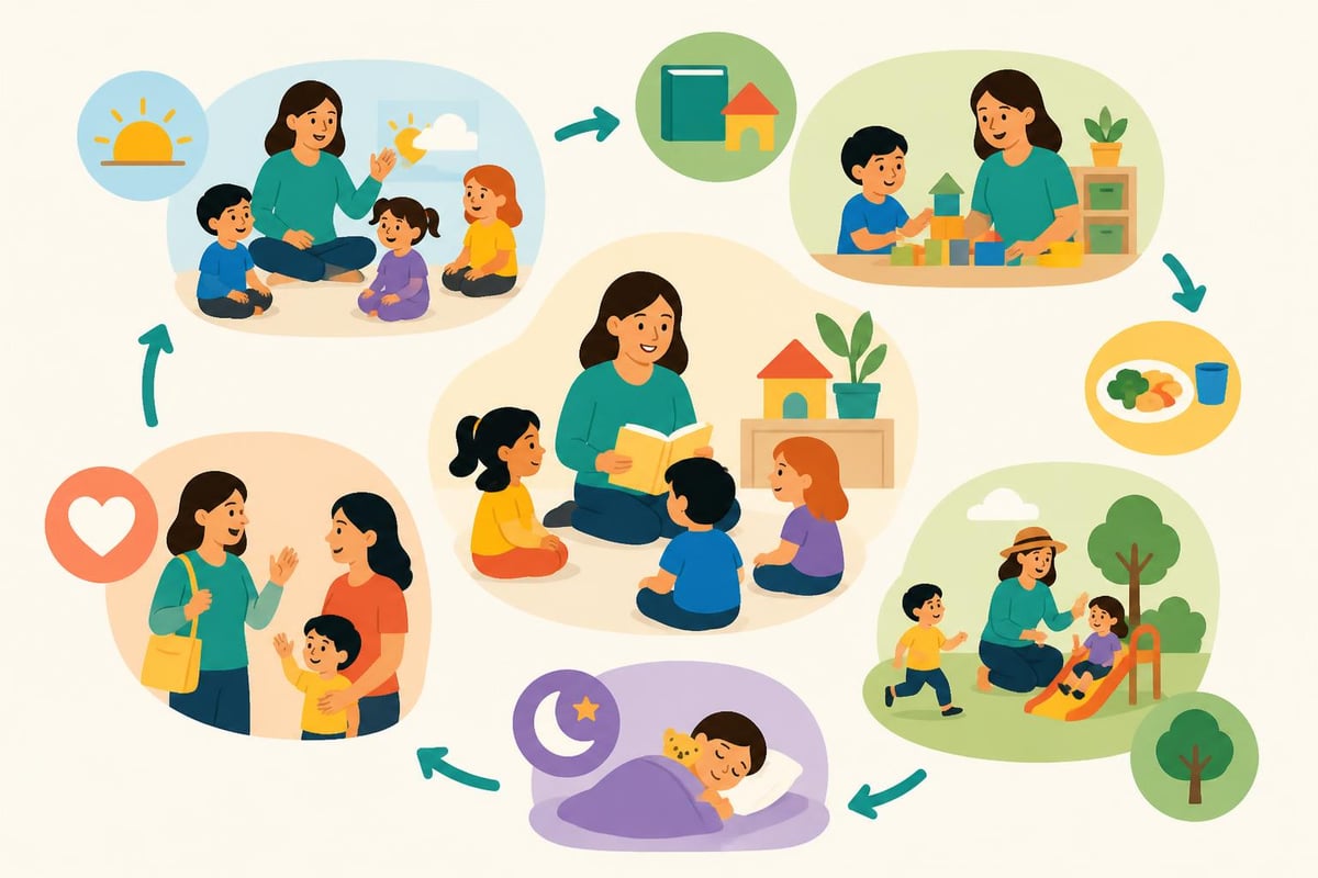 Daily schedule structure for family day care
