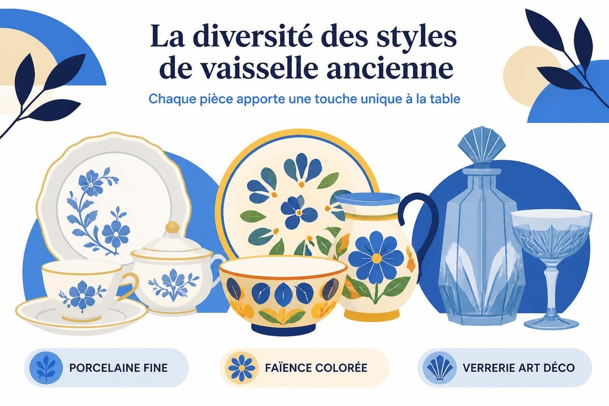 Collection de vaisselle vintage