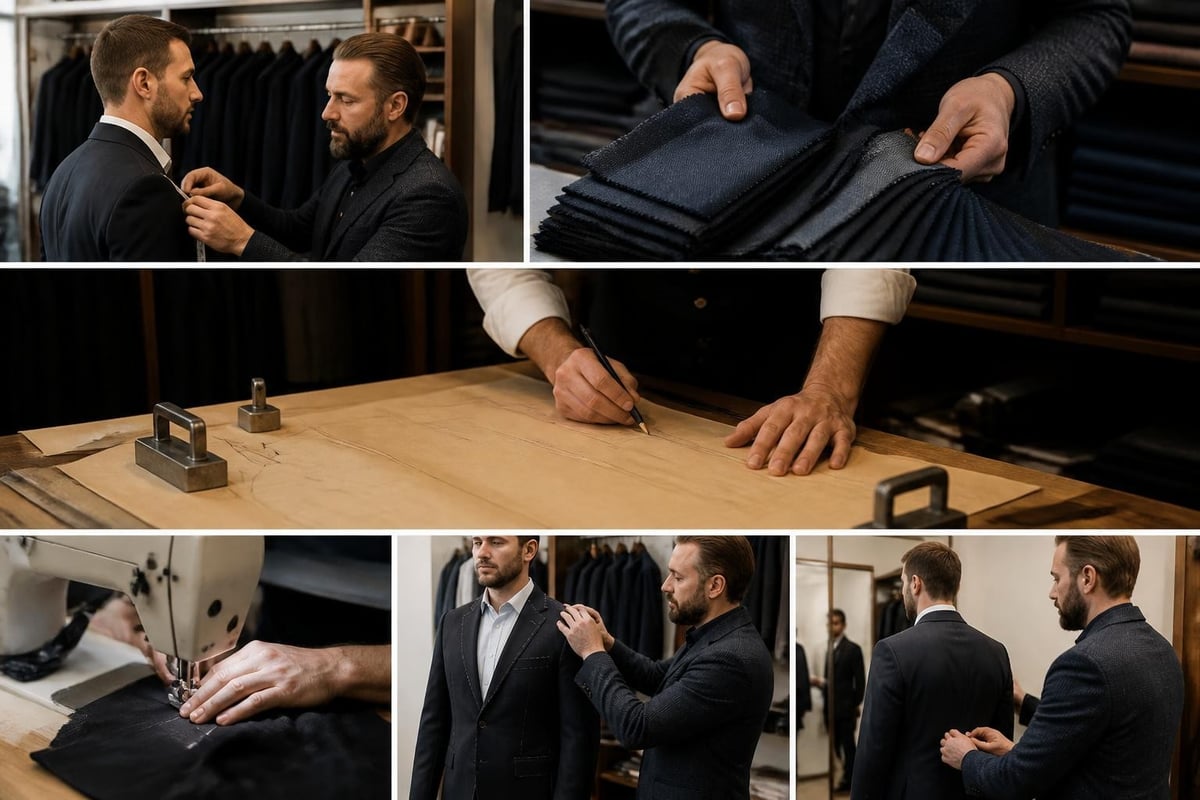Bespoke tailoring process stages